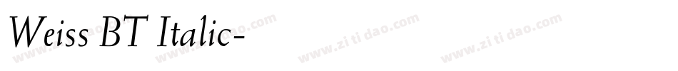 Weiss BT Italic字体转换